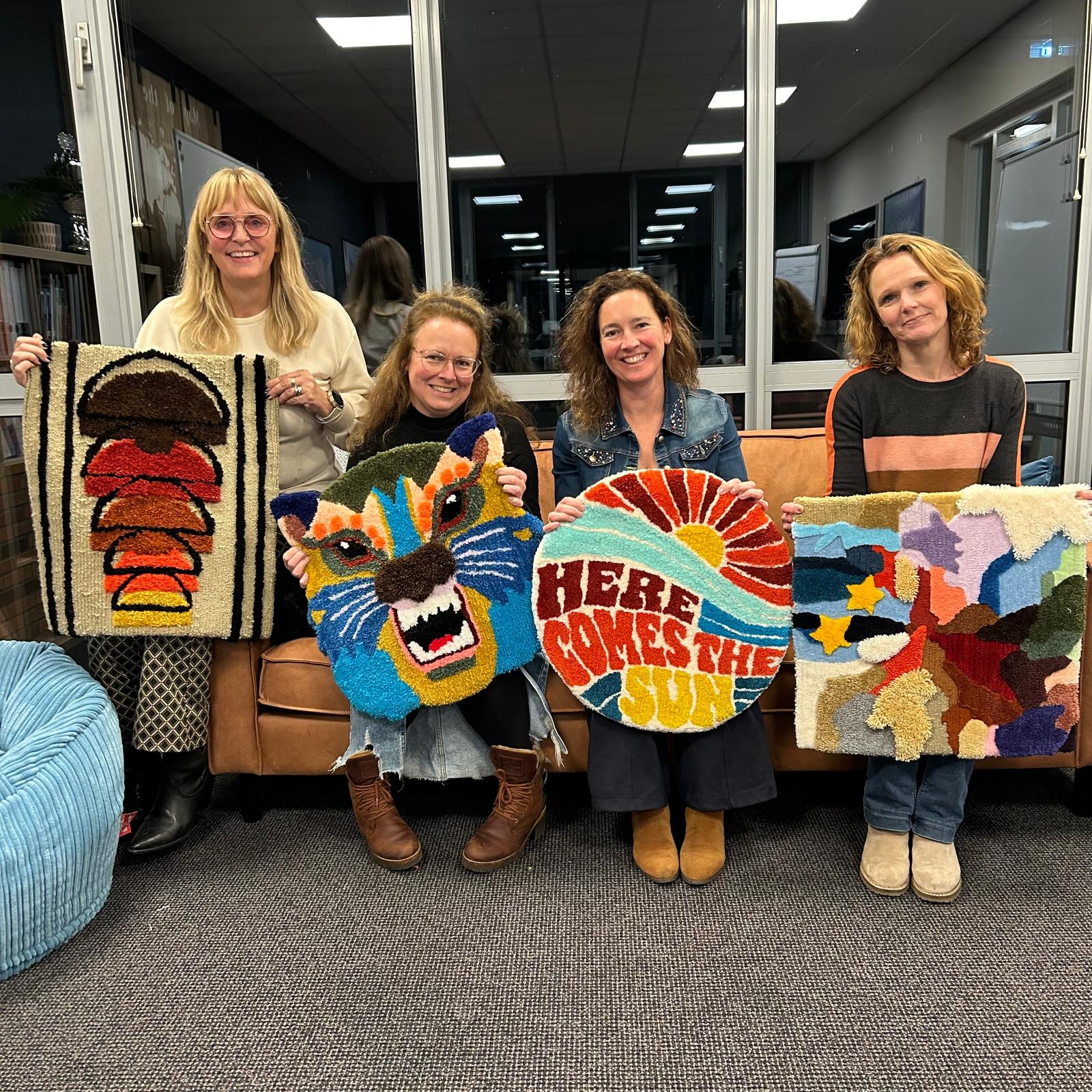 Workshop tuften in Utrecht Tufting Stuff en Mattimat