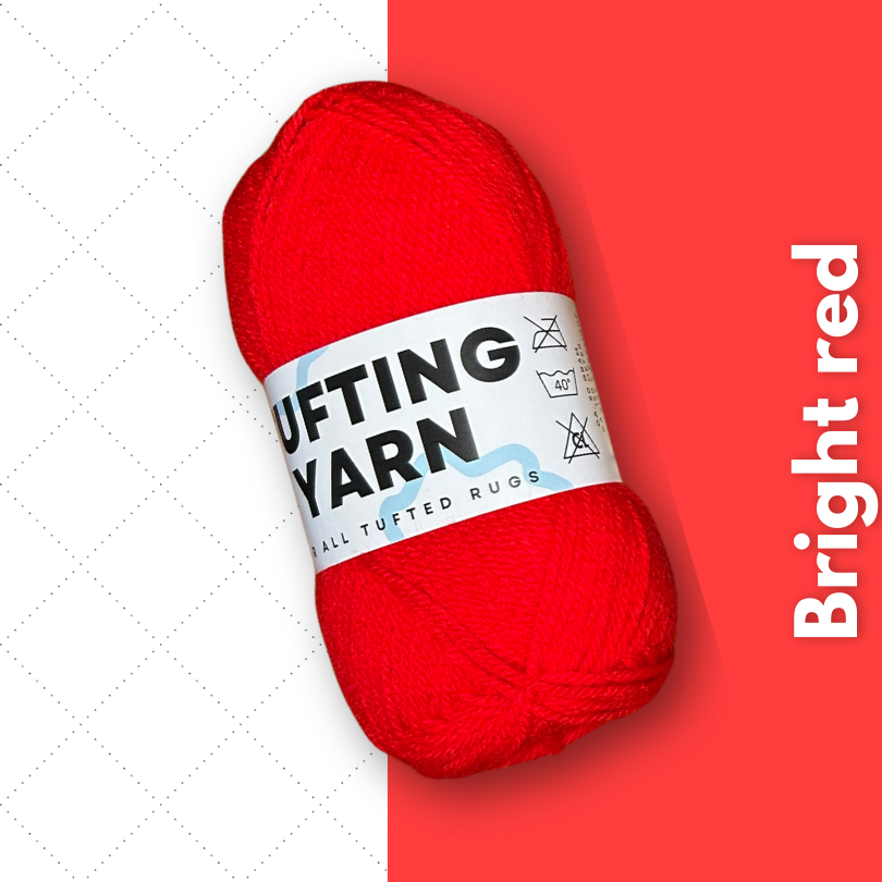 Tufting Yarn red rood wol Mattimat Tufting Stuff wol om te tuften