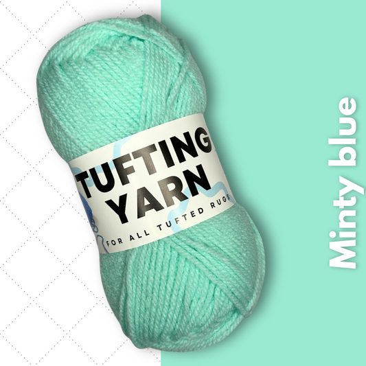 Tufting Yarn Minty Blue mint blauw wol Mattimat Tufting Stuff wol om te tuften