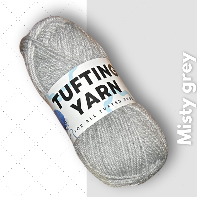 Tufting Yarn Misty grey lichtgrijs wol Mattimat Tufting Stuff wol om te tuften