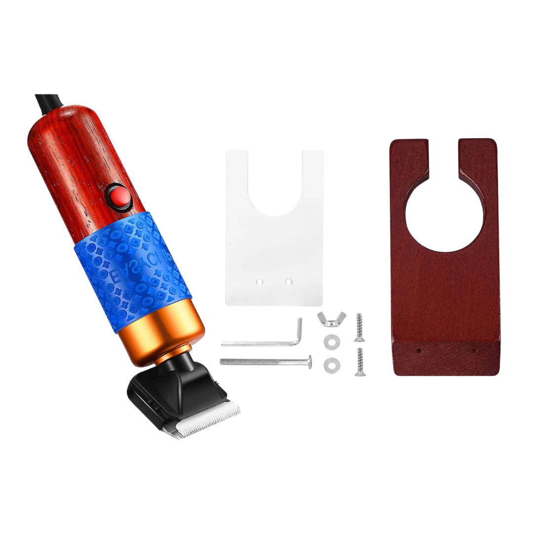 Set tufting trimmer and shearing guide
