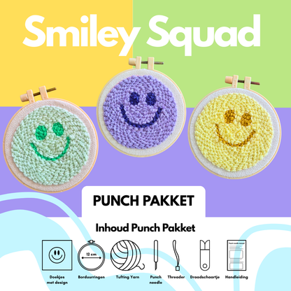 Punch Needle Pack Smiley Squad