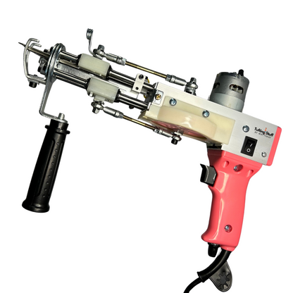 AK DUO tufting gun loop pile en cut pile pink tufting machine roze Tufting Stuff by Mattimat
