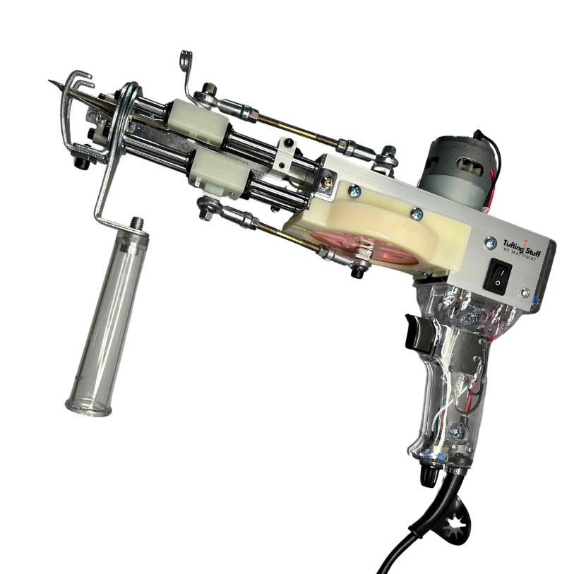 AK DUO tufting gun loop pile en cut pile clear tufting machine transparant Tufting Stuff by Mattimat