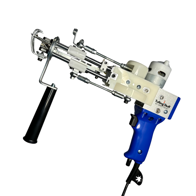 AK I Tufting gun cut pile blue tufting machine blauw Tufting Stuff by Mattimat