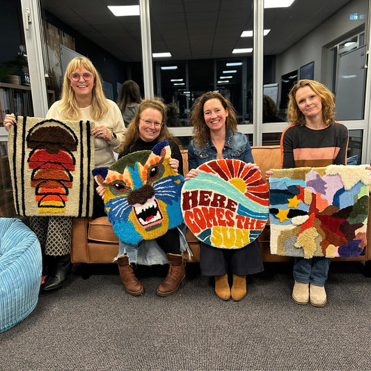 Workshop tuften in Utrecht Tufting Stuff en Mattimat