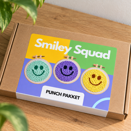 Punch needle pakket Smiley Squad Tufting Stuff by Mattimat 
