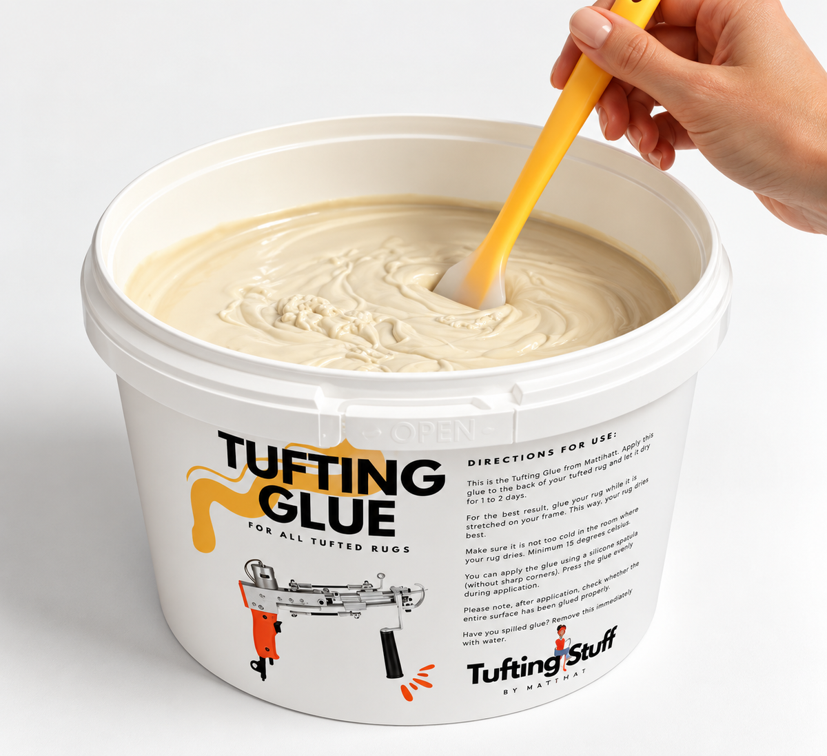 Tufting glue tuftlijm om getufte kleden te lijmen Tufting Stuff by Mattimat