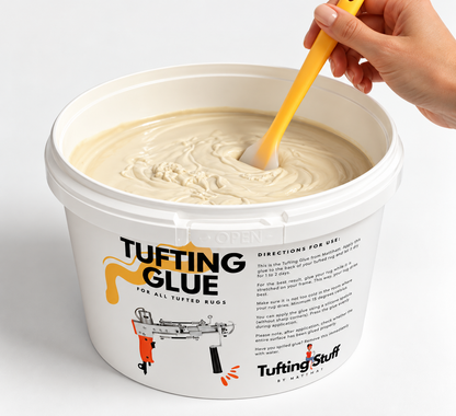 Tufting glue tuftlijm om getufte kleden te lijmen Tufting Stuff by Mattimat