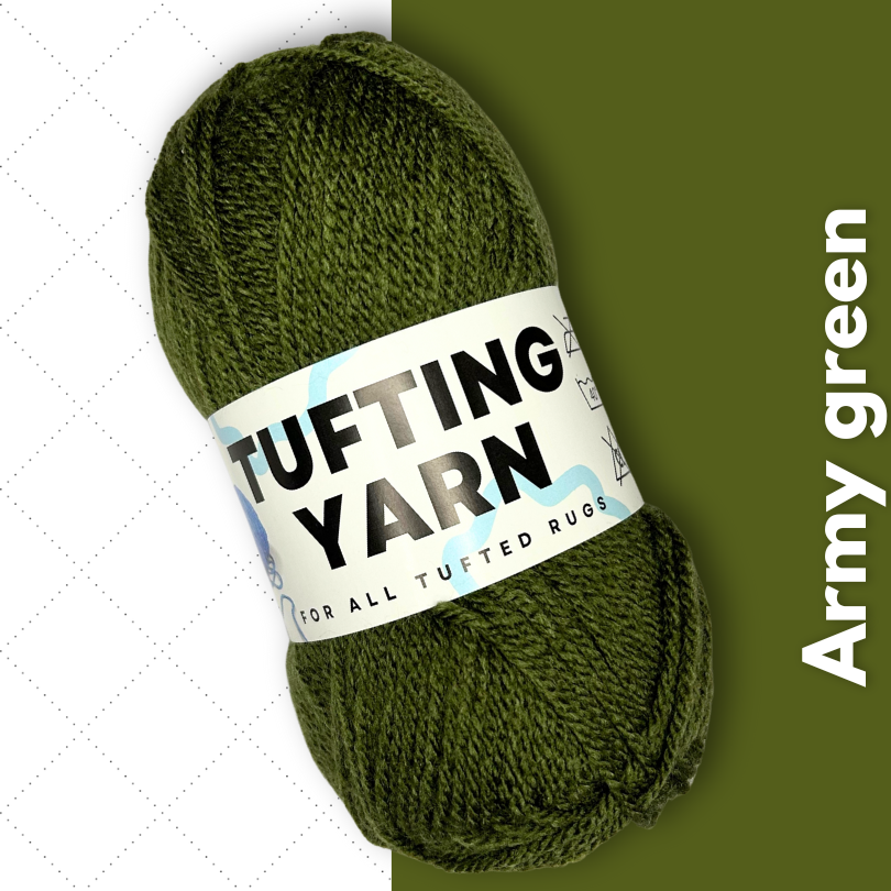Tufting Yarn Army Green Mattimat Tufting Stuff