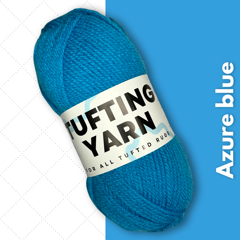 Tufting Yarn Azure blue blauw wol Mattimat Tufting Stuff wol om te tuften
