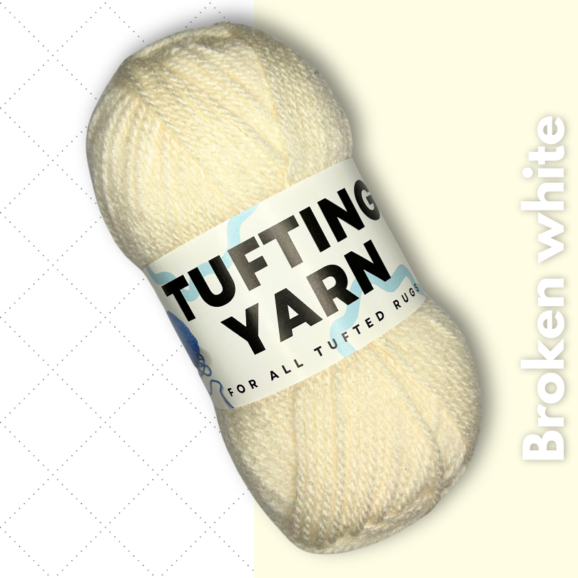 Tufting Yarn broken white gebroken wit wol Mattimat Tufting Stuff wol om te tuften