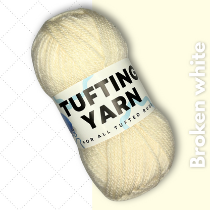Tufting Yarn broken white gebroken wit wol Mattimat Tufting Stuff wol om te tuften