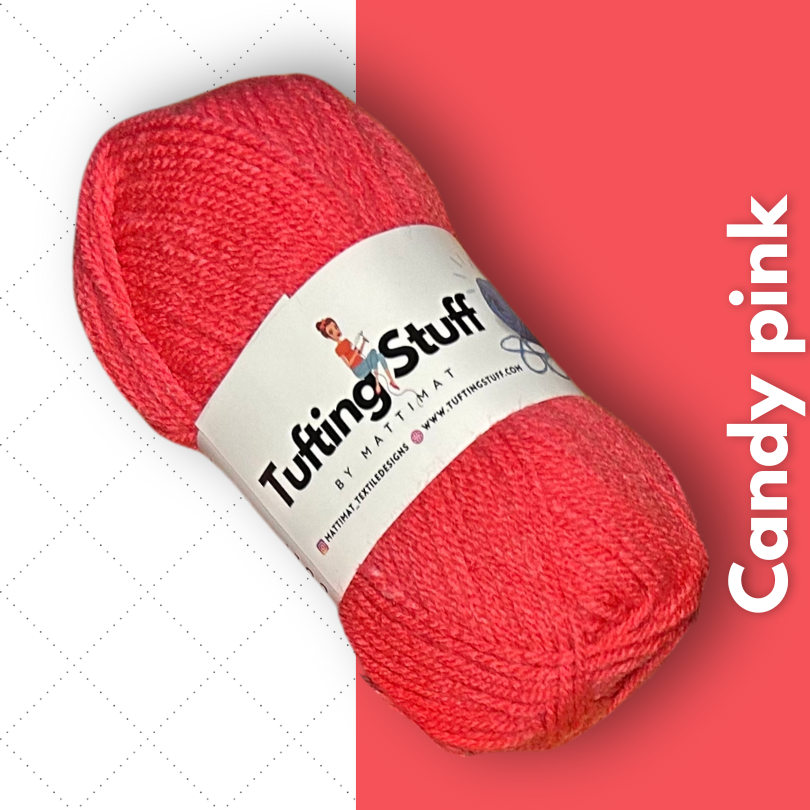 Tufting Yarn Candy pink roze wol Mattimat Tufting Stuff wol om te tuften