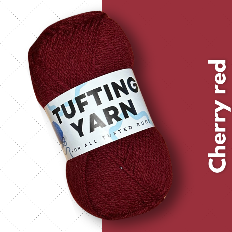 Tufting Yarn Cherry red rood wol Mattimat Tufting Stuff wol om te tuften