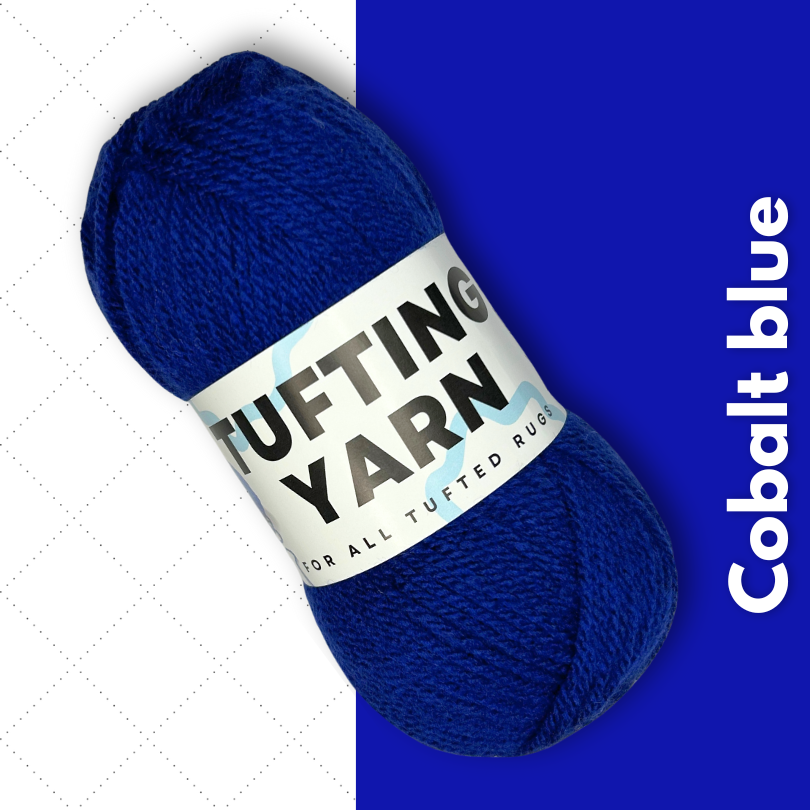 Tufting Yarn Cobalt blue kobalt blauw wol Mattimat Tufting Stuff wol om te tuften