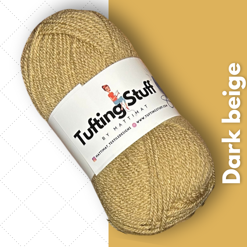Tufting Yarn Dark Beige Mattimat Tufting Stuff