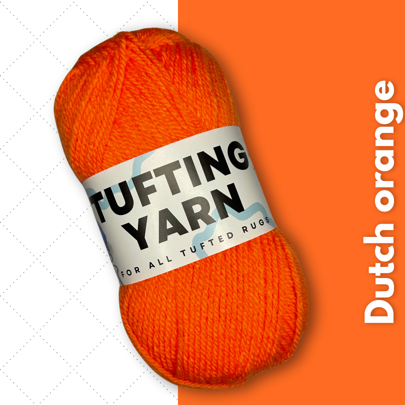 Tufting Yarn Dutch orange oranje wol Mattimat Tufting Stuff wol om te tuften