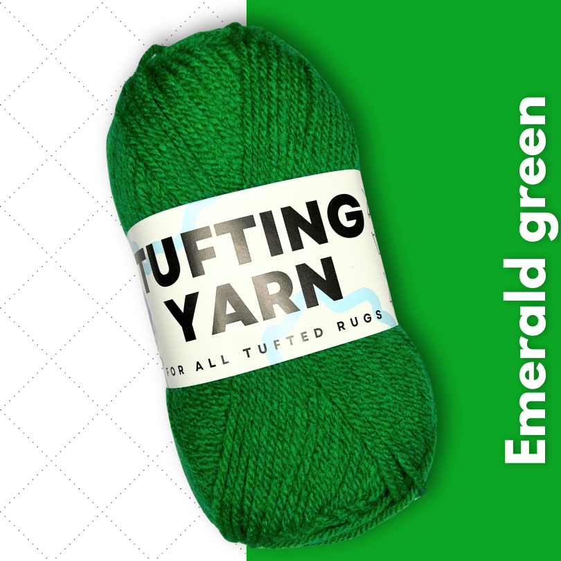 Tufting Yarn Emerald Green groen wol Mattimat Tufting Stuff wol om te tuften