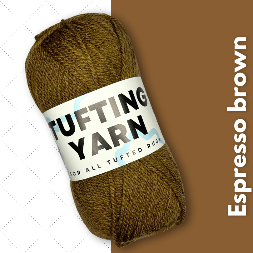 Tufting Yarn espresso bruin wol Mattimat Tufting Stuff wol om te tuften