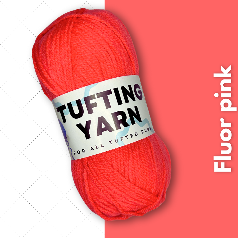 Tufting Yarn Fluor pink roze wol Mattimat Tufting Stuff wol om te tuften