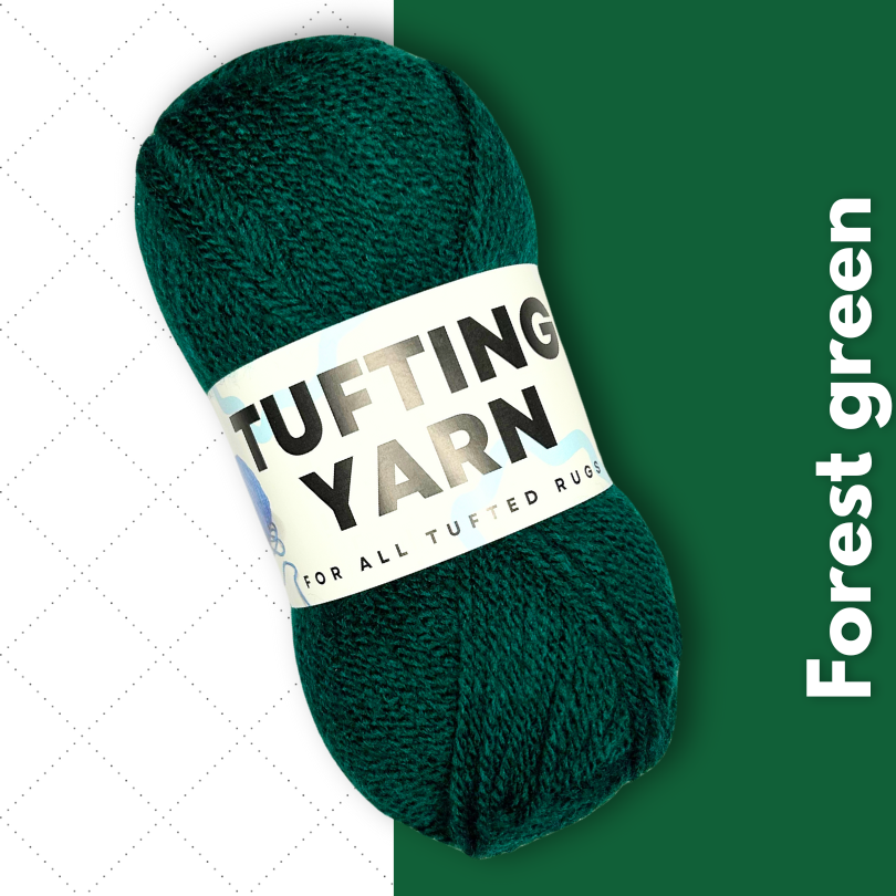 Tufting Yarn Forest green groen wol Mattimat Tufting Stuff wol om te tuften