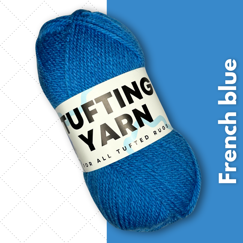 Tufting Yarn French Blue blauw wol Mattimat Tufting Stuff wol om te tuften