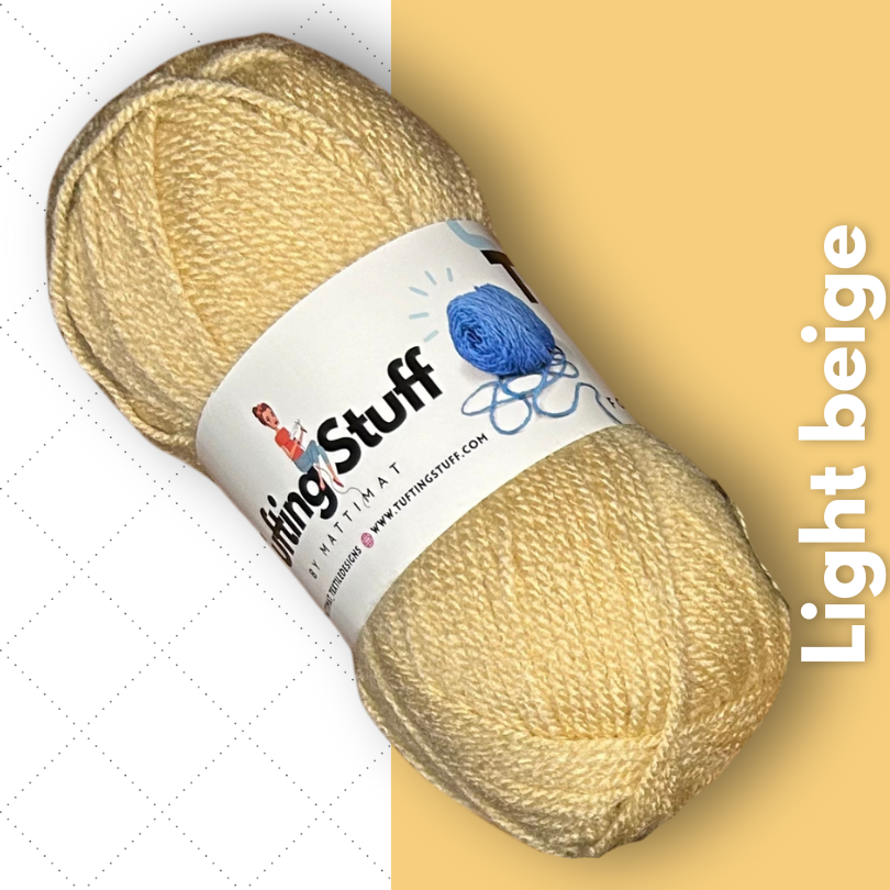 Tufting Yarn light beige licht wol Mattimat Tufting Stuff wol om te tuften