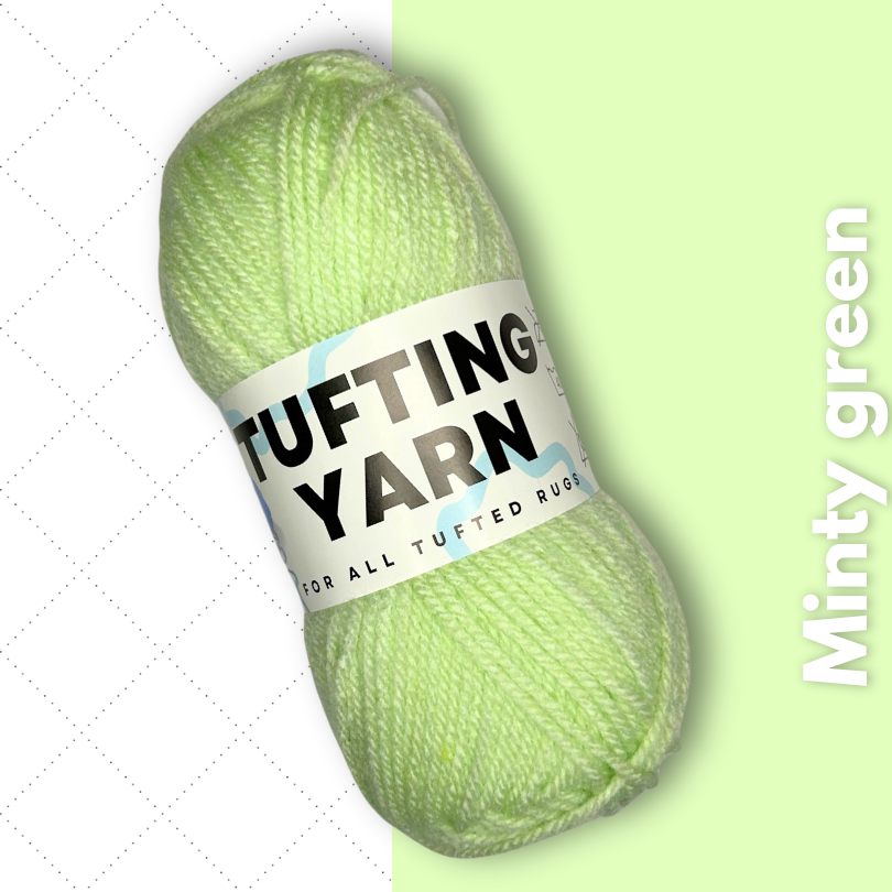 Tufting Yarn Miny green mint groen wol Mattimat Tufting Stuff wol om te tuften