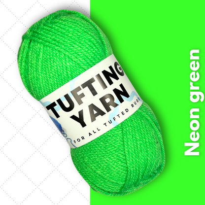 Tufting Yarn Neon Groen Neon green wol Mattimat Tufting Stuff wol om te tuften
