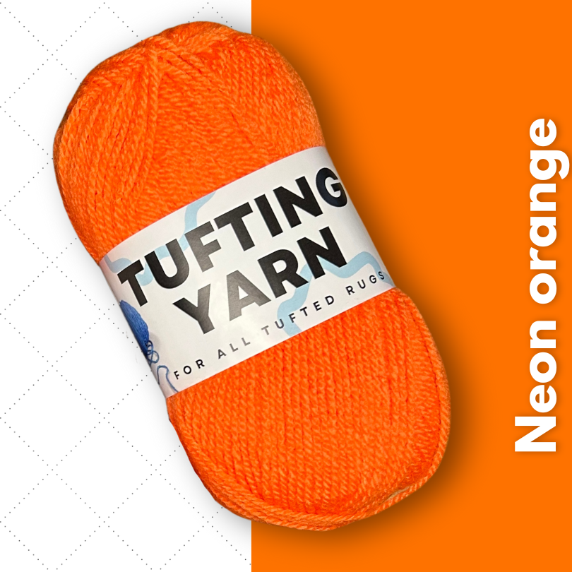 Tufting Yarn Neon Orange neon oranje Mattimat Tufting Stuff wol om te tuften
