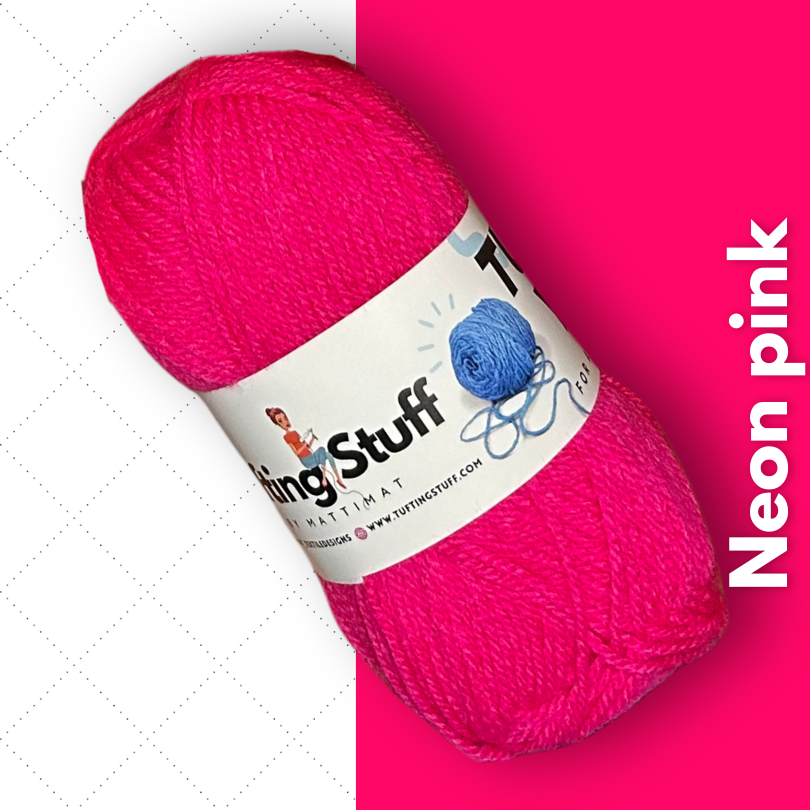 Tufting Yarn Neon Pink neon roze wol Mattimat Tufting Stuff wol om te tuften