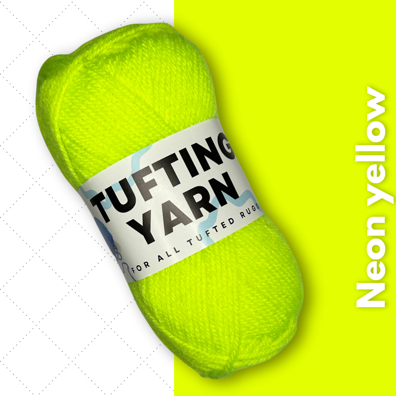 Tufting Yarn neon yellow neon geel wol Mattimat Tufting Stuff wol om te tuften