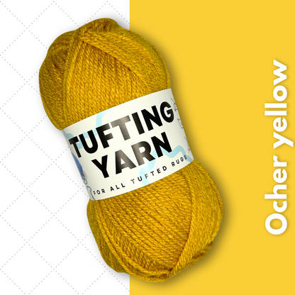 Tufting Yarn Ocher Yellow oker geel wol Mattimat Tufting Stuff wol om te tuften