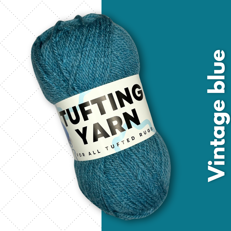Tufting Yarn Vintage Blue blauw wol Mattimat Tufting Stuff wol om te tuften