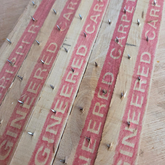 Spijkerlatten carpetgrippers tapijtlatten voor tuften tufting mattimat tufting stuff